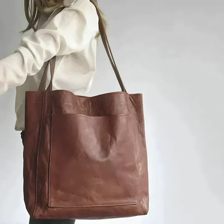 Pamela | Klasyczna skórzana torba